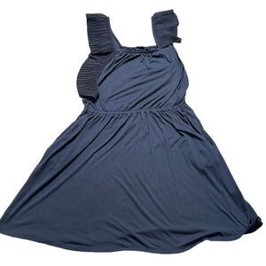 GAP dusty blue elastic waist square neck sleeveless mini dress SIZE SMALL